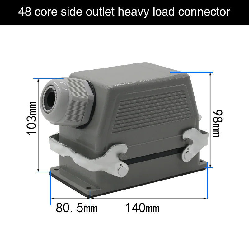 Heavy Duty Metal Locking Connectors - 4 6 10 16 20 24 32 48 Pin - 16A Rated