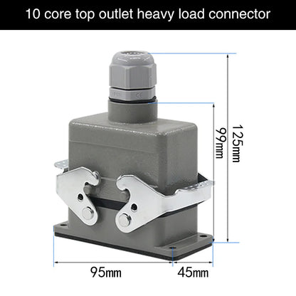 Heavy Duty Metal Locking Connectors - 4 6 10 16 20 24 32 48 Pin - 16A Rated