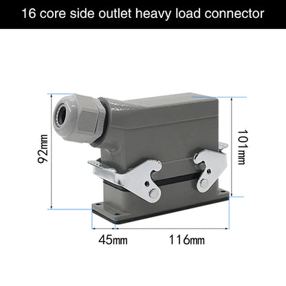 Heavy Duty Metal Locking Connectors - 4 6 10 16 20 24 32 48 Pin - 16A Rated
