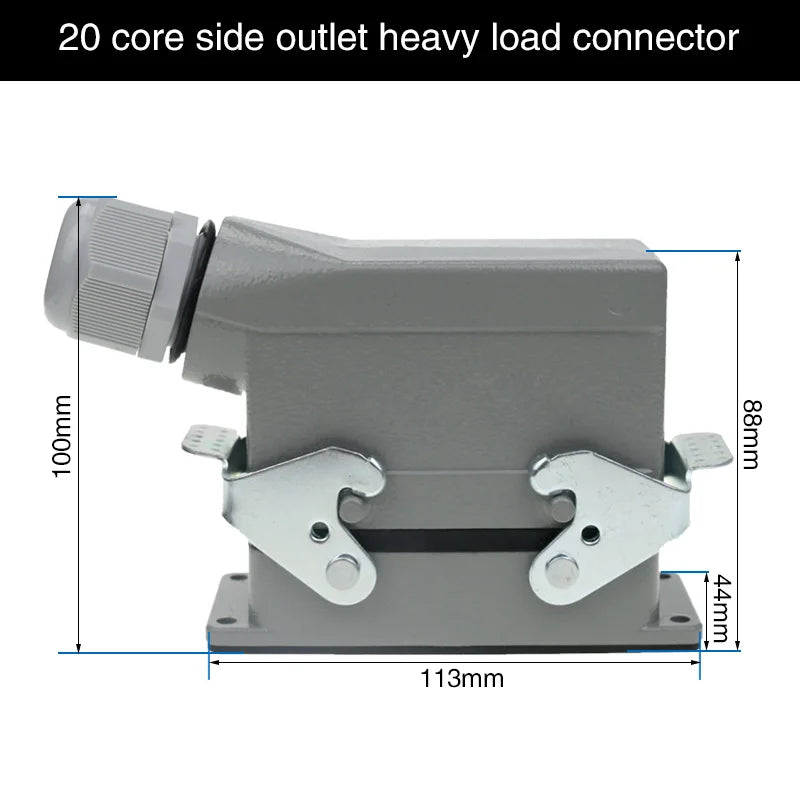 Heavy Duty Metal Locking Connectors - 4 6 10 16 20 24 32 48 Pin - 16A Rated