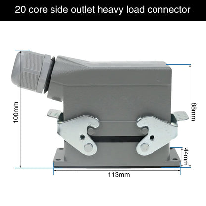 Heavy Duty Metal Locking Connectors - 4 6 10 16 20 24 32 48 Pin - 16A Rated