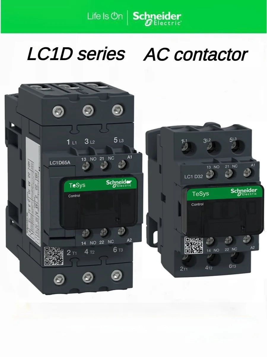 Three-Pole AC Contactors LC1D09-LC1D65A Schneider Range